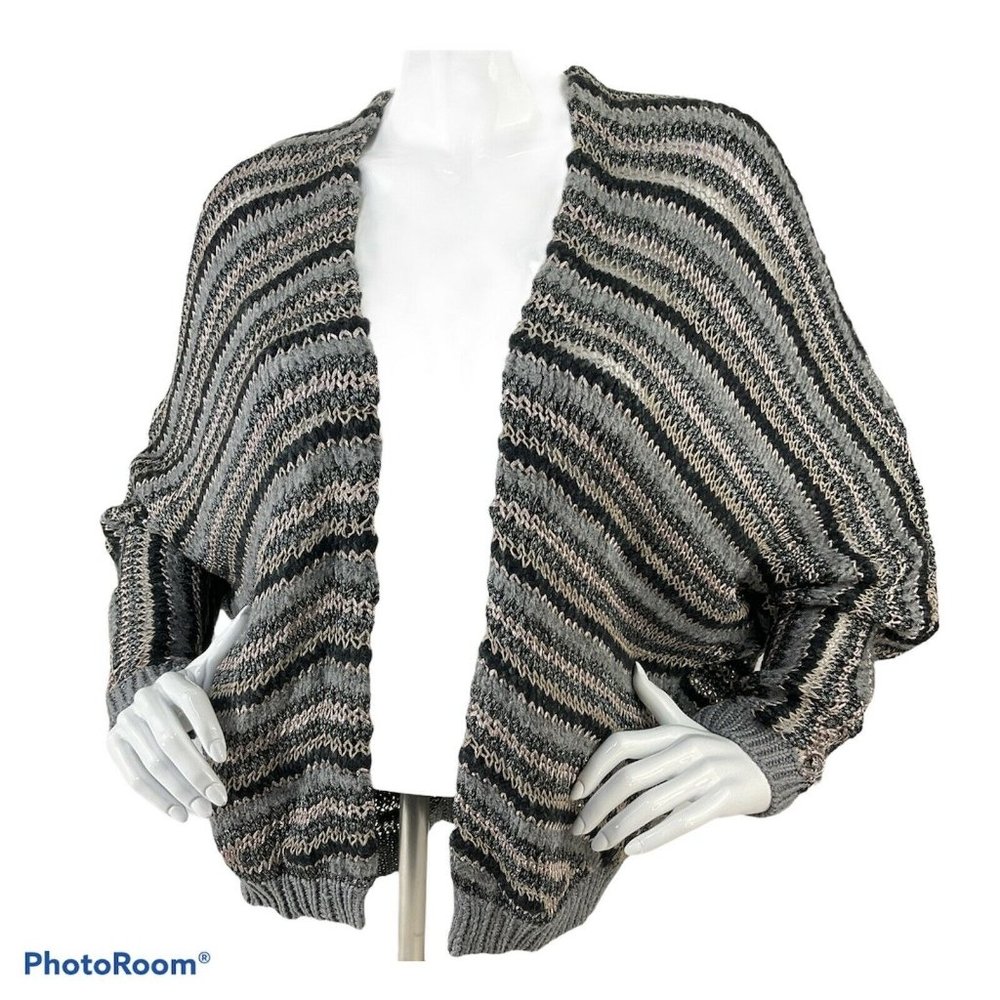 Patterson J Kincaid Cardigan Sweater open crochet